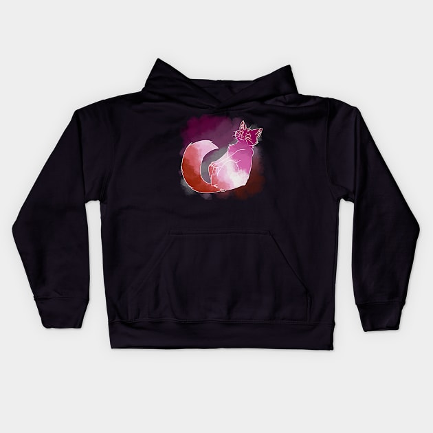 LGBT+ Cats: Lesbian Kids Hoodie by Sarady